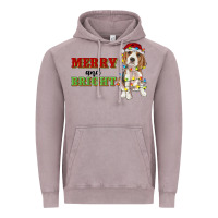 Vintage Zinc merry and bright beagle Vintage Hoodie - RanaPortraitStore