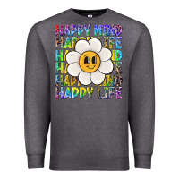 Charcoal Heather happy mind happy life Premium Sweatshirt - NancyCooperArtShop