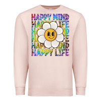 Pale Pink happy mind happy life Premium Sweatshirt - NancyCooperArtShop