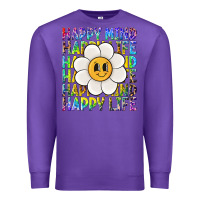 Purple happy mind happy life Premium Sweatshirt - NancyCooperArtShop
