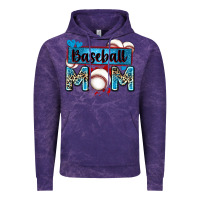 Cloud Purple baseball mom with leopard Vintage Hoodie - Zillion Design Studio