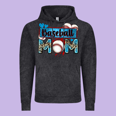 Baseball Mom With Leopard Vintage Hoodie Designed By Zillion Design Studio