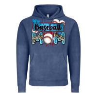 Vintage Denim baseball mom with leopard Vintage Hoodie - Zillion Design Studio