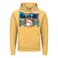 Vintage Mustard baseball mom with leopard Vintage Hoodie - Zillion Design Studio