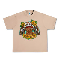 Burro scottish calf sunflowers rainbow Urban Heavy Tee - BarkalooDesign