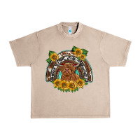 French Oak scottish calf sunflowers rainbow Urban Heavy Tee - BarkalooDesign