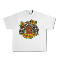 Lunar Rock scottish calf sunflowers rainbow Urban Heavy Tee - BarkalooDesign