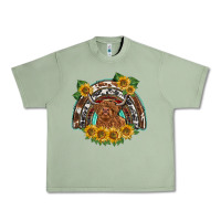 Oil Green scottish calf sunflowers rainbow Urban Heavy Tee - BarkalooDesign