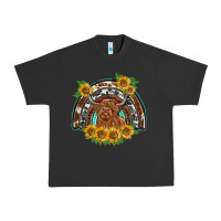 Pigment Black scottish calf sunflowers rainbow Urban Heavy Tee - BarkalooDesign
