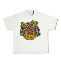 Pistachio scottish calf sunflowers rainbow Urban Heavy Tee - BarkalooDesign