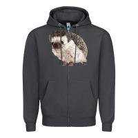 Smoke Hedgehog Illustrations Zipper Hoodie - LillyAllenDesigns