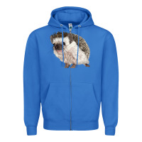True Royal Hedgehog Illustrations Zipper Hoodie - LillyAllenDesigns