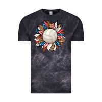 Cloud Black volleyball sunflower Vintage Tee - HRA Design Shop
