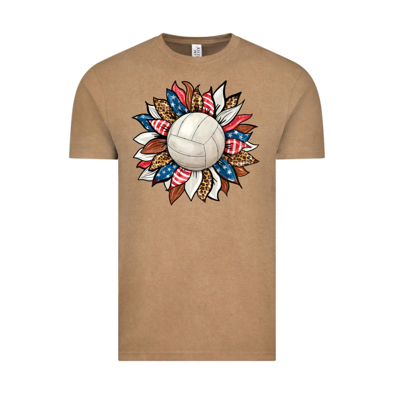 Volleyball Sunflower Vintage Tee by HRA Design Shop | Teevron