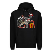 Black Christmas Zebra Baby And Mama Premium Hoodie - LillyAllenDesigns