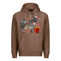 Chestnut Christmas Zebra Baby And Mama Premium Hoodie - LillyAllenDesigns
