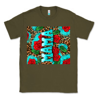 Army Green rose leopard mama Classic Tee - AdoDesignShop