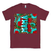 Burgundy rose leopard mama Classic Tee - AdoDesignShop