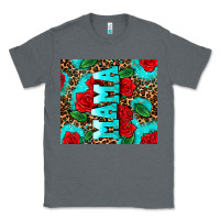 Charcoal Heather rose leopard mama Classic Tee - AdoDesignShop