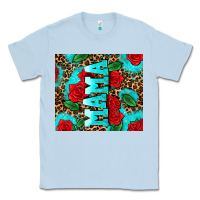 Dusty Blue rose leopard mama Classic Tee - AdoDesignShop