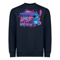 Navy touch me and i will bite you stitch Heavyweight Sweatshirt - Zillion Design Studio
