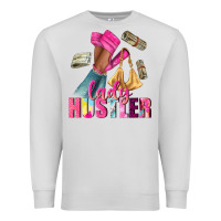 Dove Grey lady hustler afro high heels Premium Sweatshirt - NancyCooperArtShop