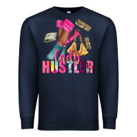 Navy lady hustler afro high heels Premium Sweatshirt - NancyCooperArtShop
