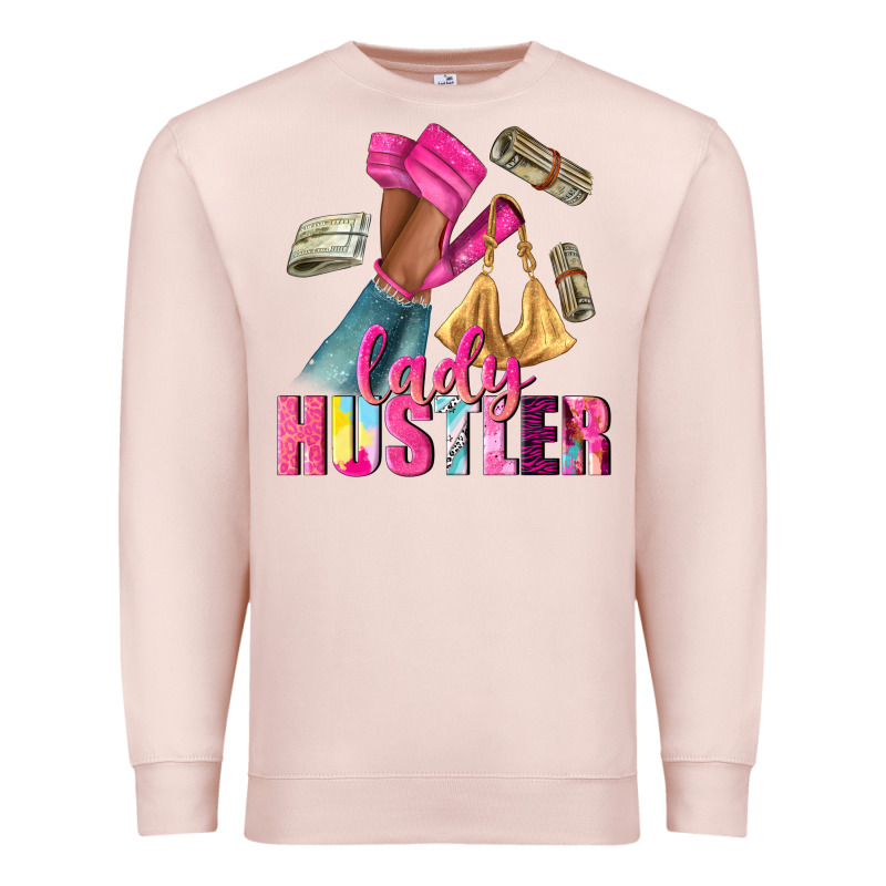 Lady Hustler Afro High Heels Premium Sweatshirt by NancyCooperArtShop | Teevron