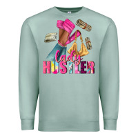 Seafoam lady hustler afro high heels Premium Sweatshirt - NancyCooperArtShop