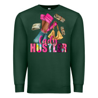 Sports Green lady hustler afro high heels Premium Sweatshirt - NancyCooperArtShop