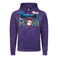 Cloud Purple baseball mini with leopard Vintage Hoodie - Zillion Design Studio