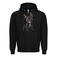 Black french bulldog Zipper Hoodie - BarkalooDesign