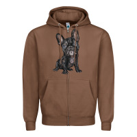 Chestnut french bulldog Zipper Hoodie - BarkalooDesign