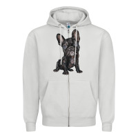 Dove Grey french bulldog Zipper Hoodie - BarkalooDesign
