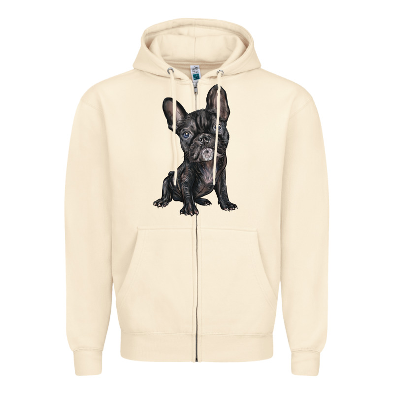 French Bulldog Zipper Hoodie by BarkalooDesign | Teevron