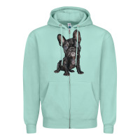 Seafoam french bulldog Zipper Hoodie - BarkalooDesign