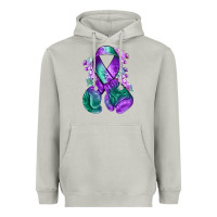 Moon Dust purple and green anal cancer with boxing gloves na Heavyweight Hoodie - NancyCooperArtShop