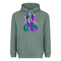 Purple And Green Anal Cancer With Boxing Gloves Na Heavyweight Hoodie | Teevron