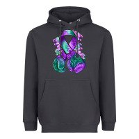 Smoke purple and green anal cancer with boxing gloves na Heavyweight Hoodie - NancyCooperArtShop