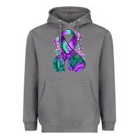 Storm purple and green anal cancer with boxing gloves na Heavyweight Hoodie - NancyCooperArtShop