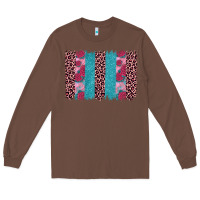 Chestnut valentines day leopard rose glitter brush stoke Long Sleeve Tee - JahusDesignShop