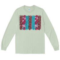 Matcha valentines day leopard rose glitter brush stoke Long Sleeve Tee - JahusDesignShop