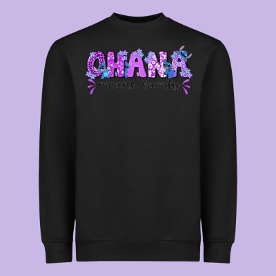 Ohana Means Family With Stitch Heavyweight Sweatshirt Designed By Texasbilliewilder
