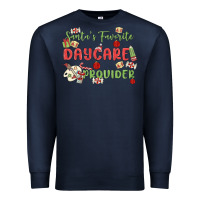 Navy santa's favorite daycare provider Premium Sweatshirt - MaliasSmallBusiness