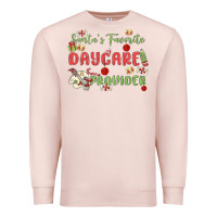Pale Pink santa's favorite daycare provider Premium Sweatshirt - MaliasSmallBusiness