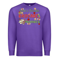Purple santa's favorite daycare provider Premium Sweatshirt - MaliasSmallBusiness
