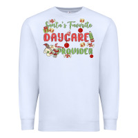 White santa's favorite daycare provider Premium Sweatshirt - MaliasSmallBusiness