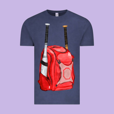 Red Bat Backpack Fa Element Vintage Tee Designed By Fadigitalartstudio