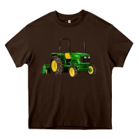 Chocolate Brown farm tractor Heavy Core Tee - Artiststas