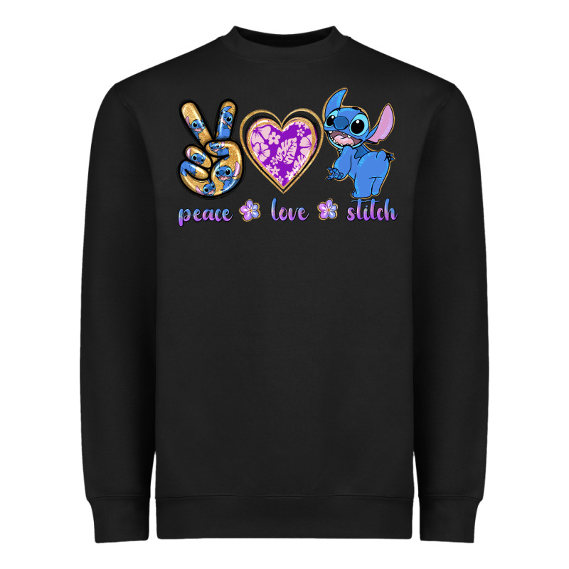 Peace Love Stitch Heavyweight Sweatshirt by texasbilliewilder | Teevron